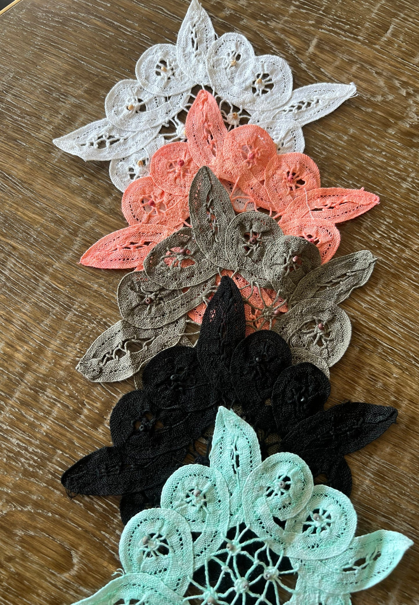 Battenburg Lace Beaded Patch