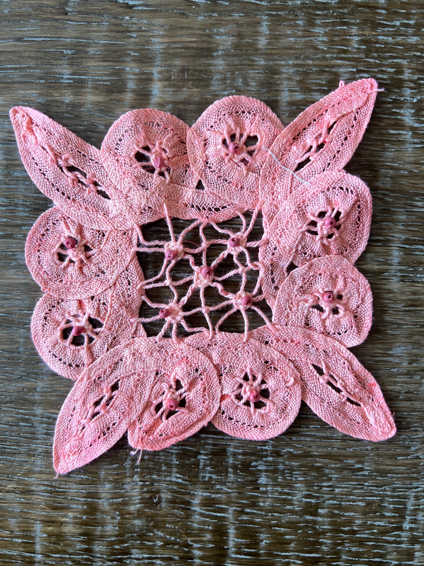 Battenburg Lace Beaded Patch