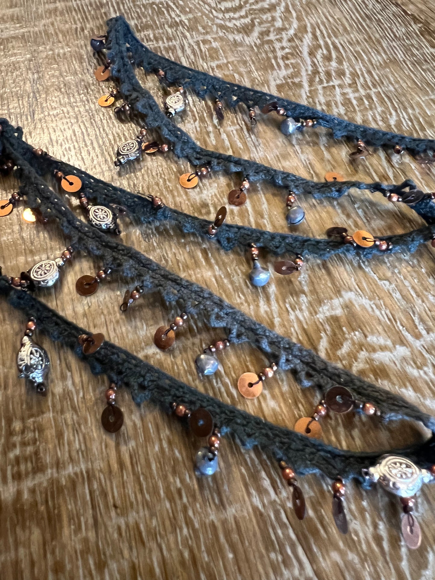 Sequin and Charm Crochet Tape