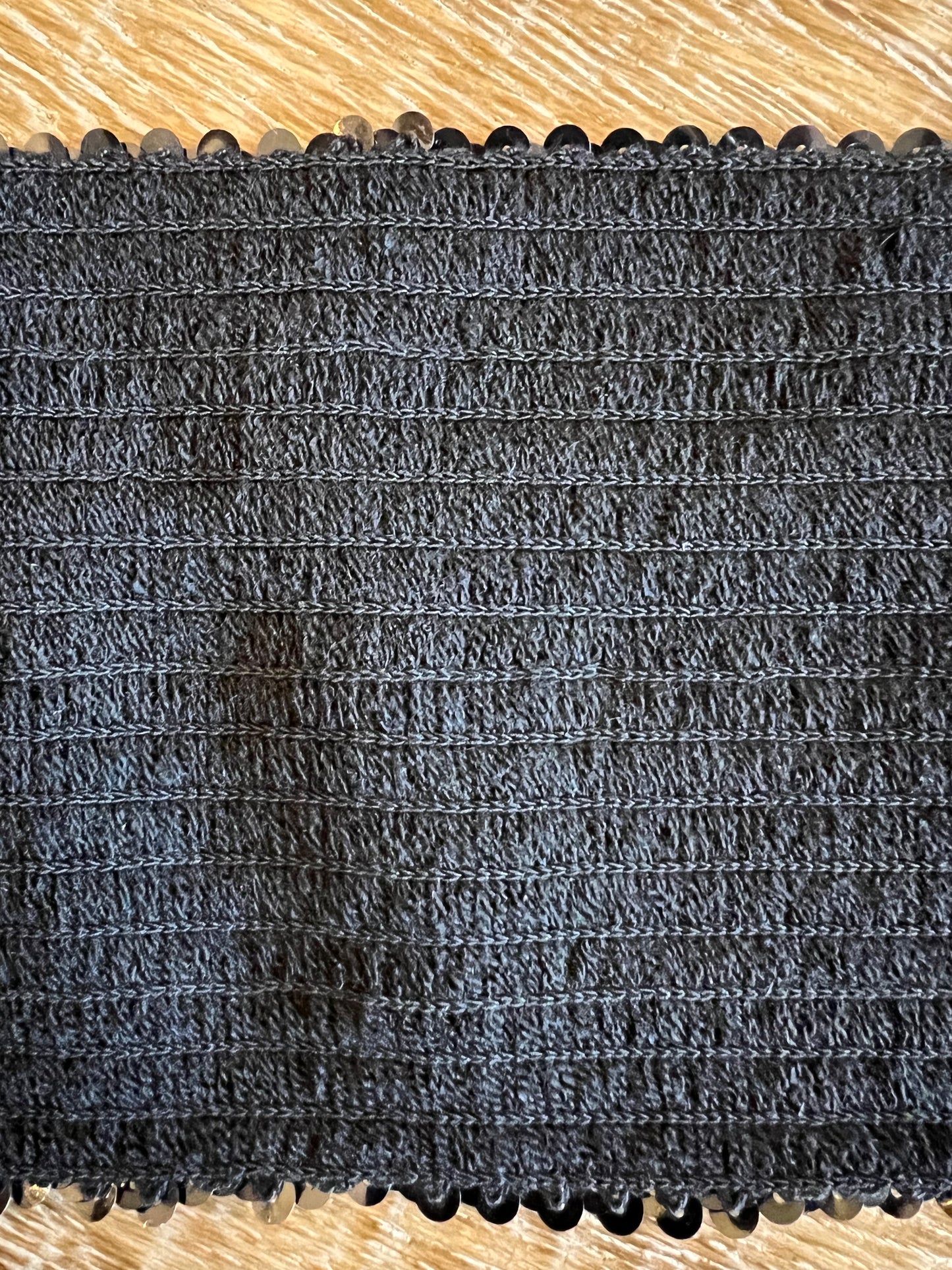 14cm Black Sequin Elastic