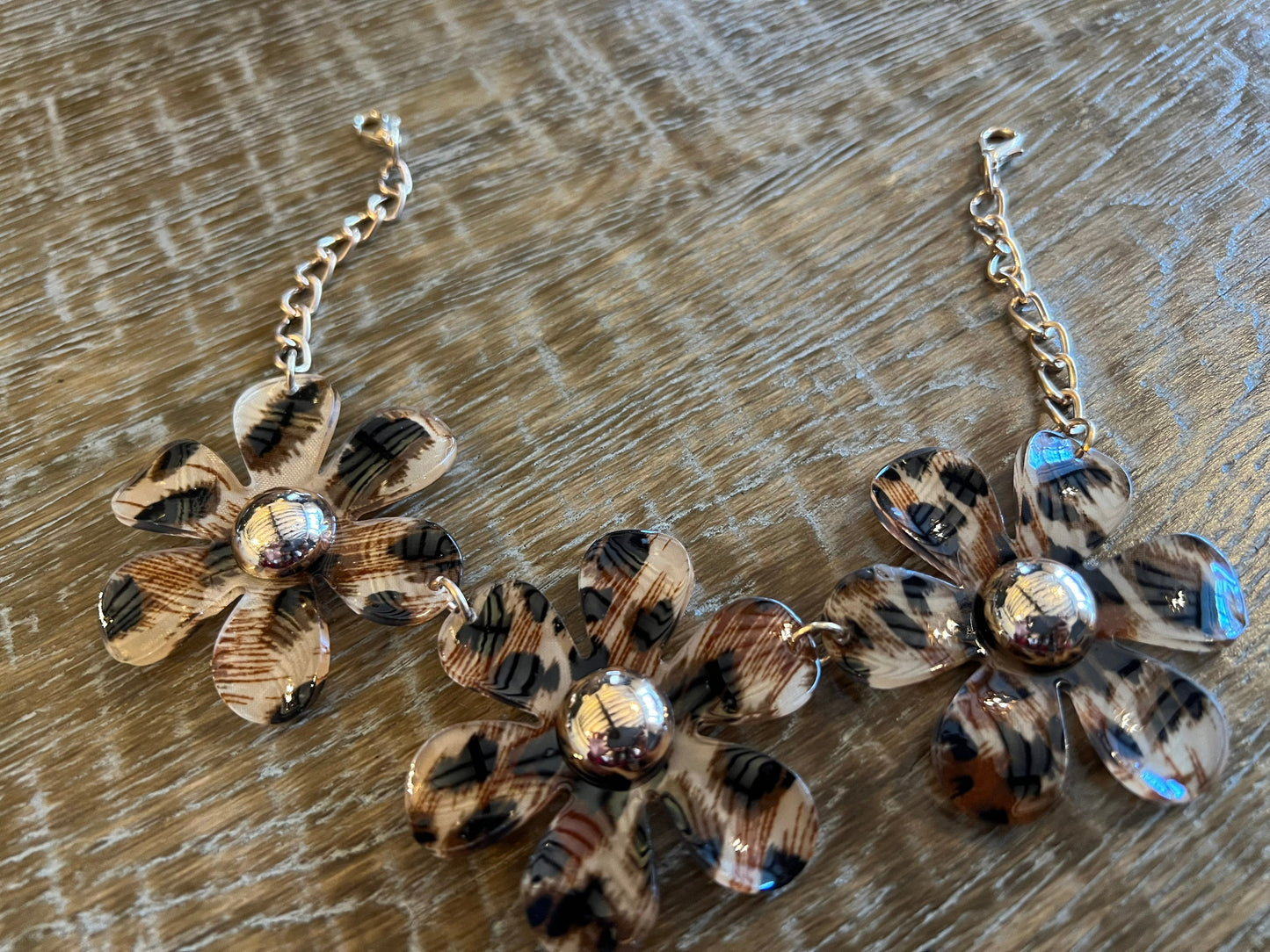 Animal Print Flower Necklace