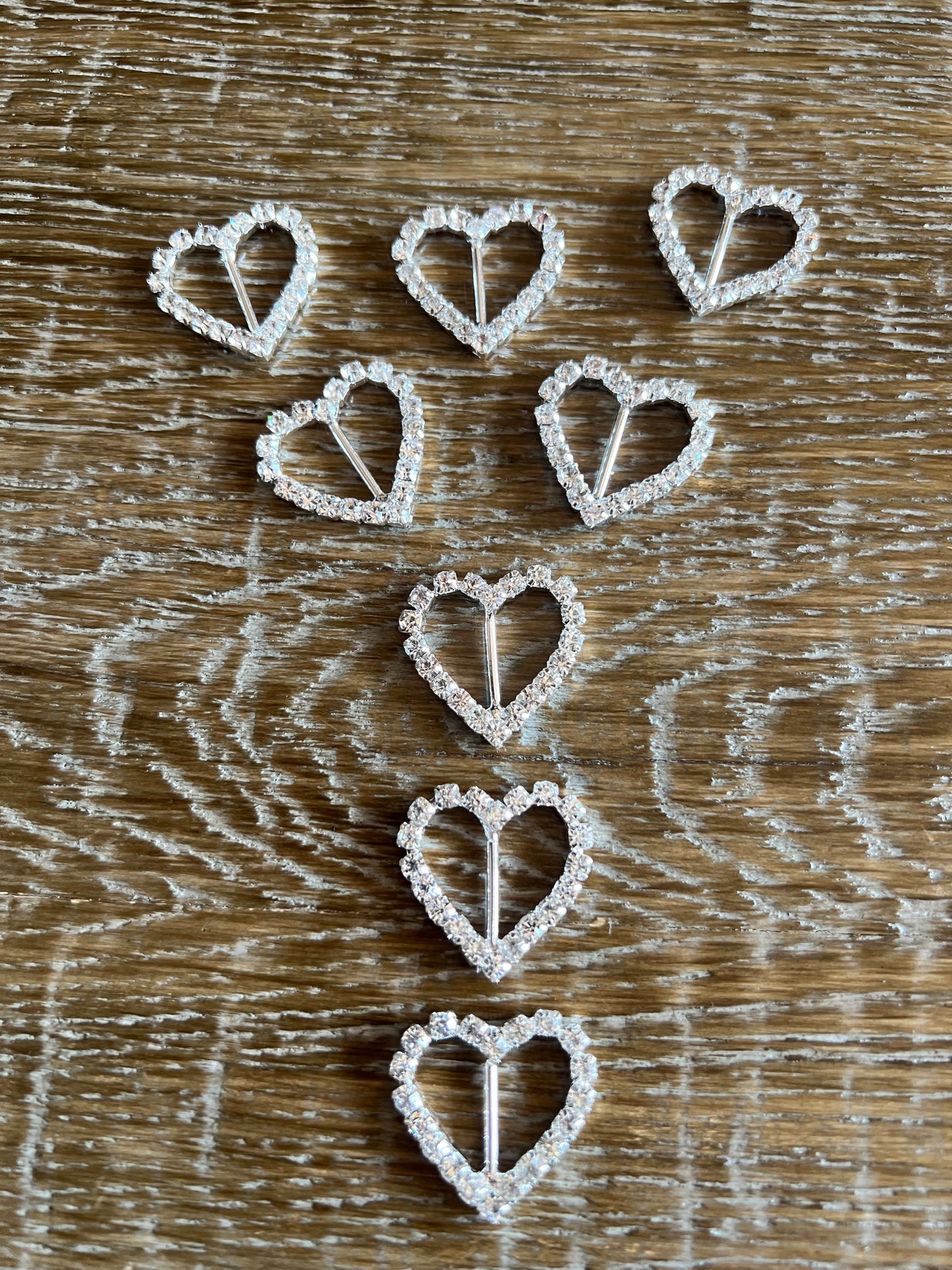 22mm Diamante Heart Buckle