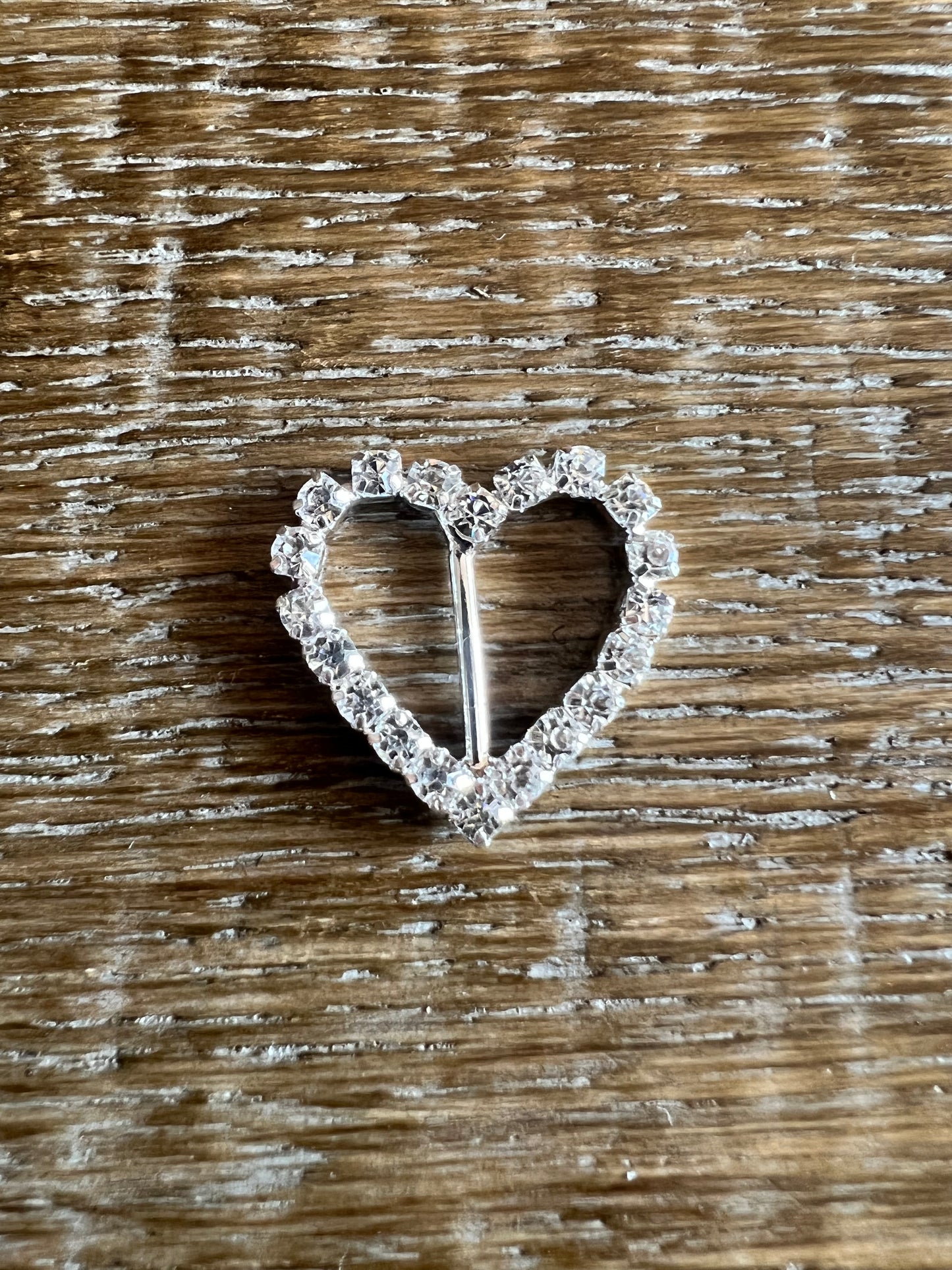 22mm Diamante Heart Buckle