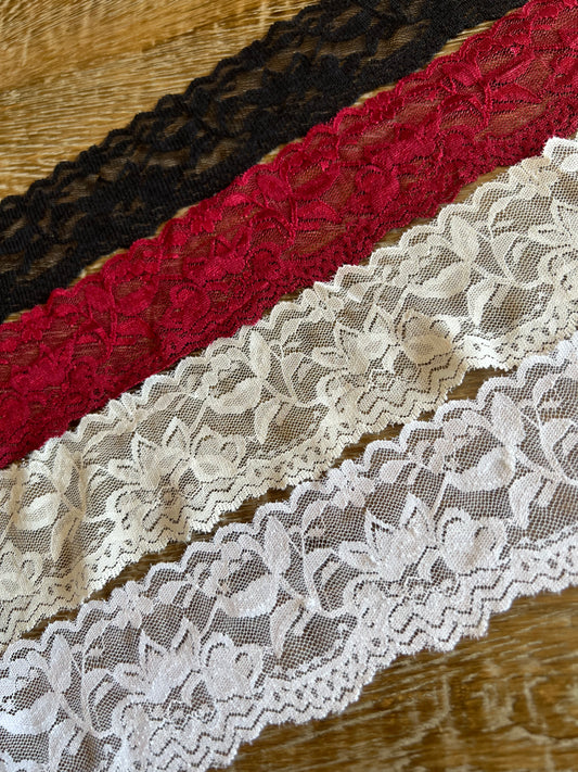 6cm Floral Stretch Lace