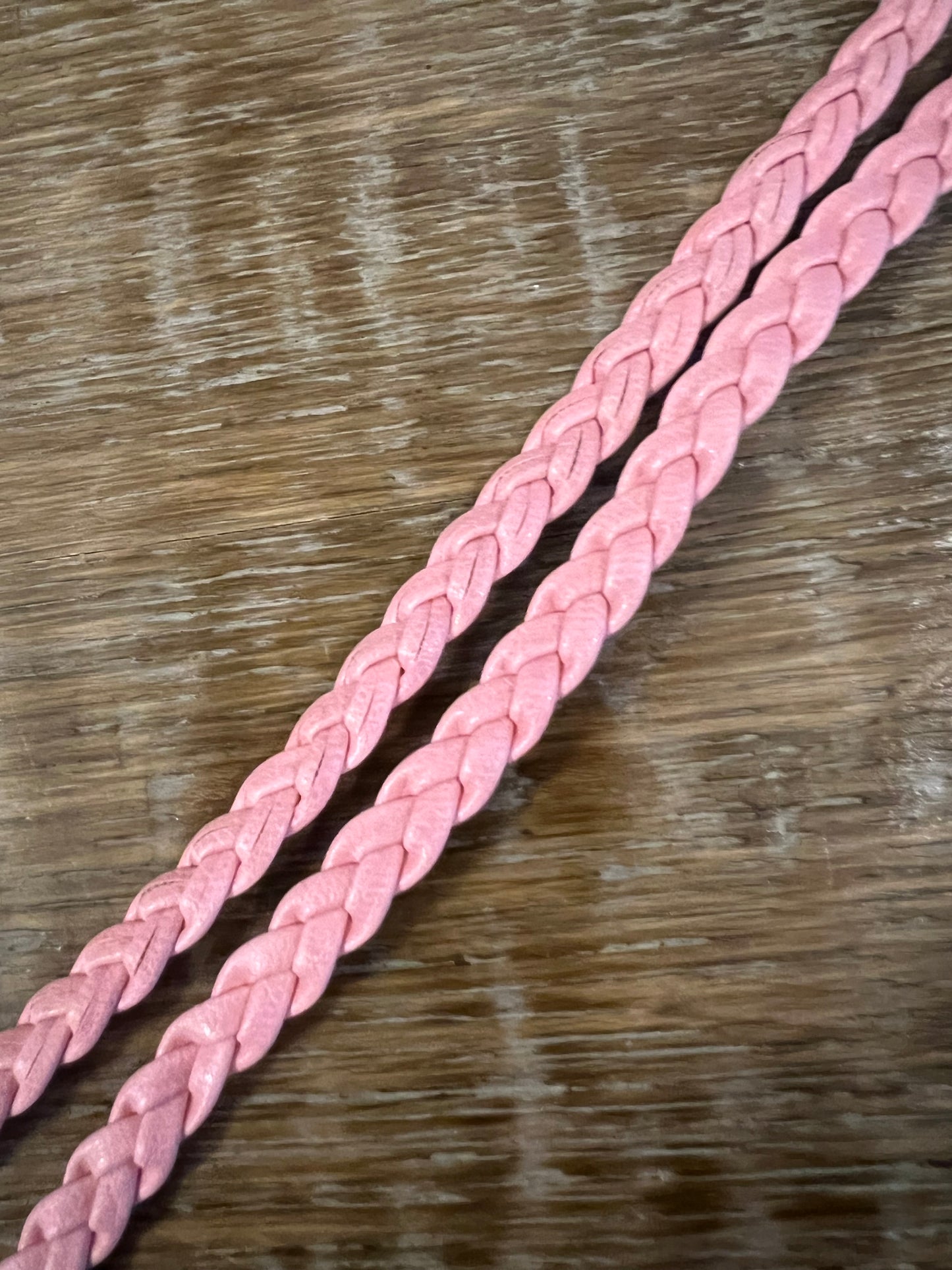 Pink Braided Feather Belt