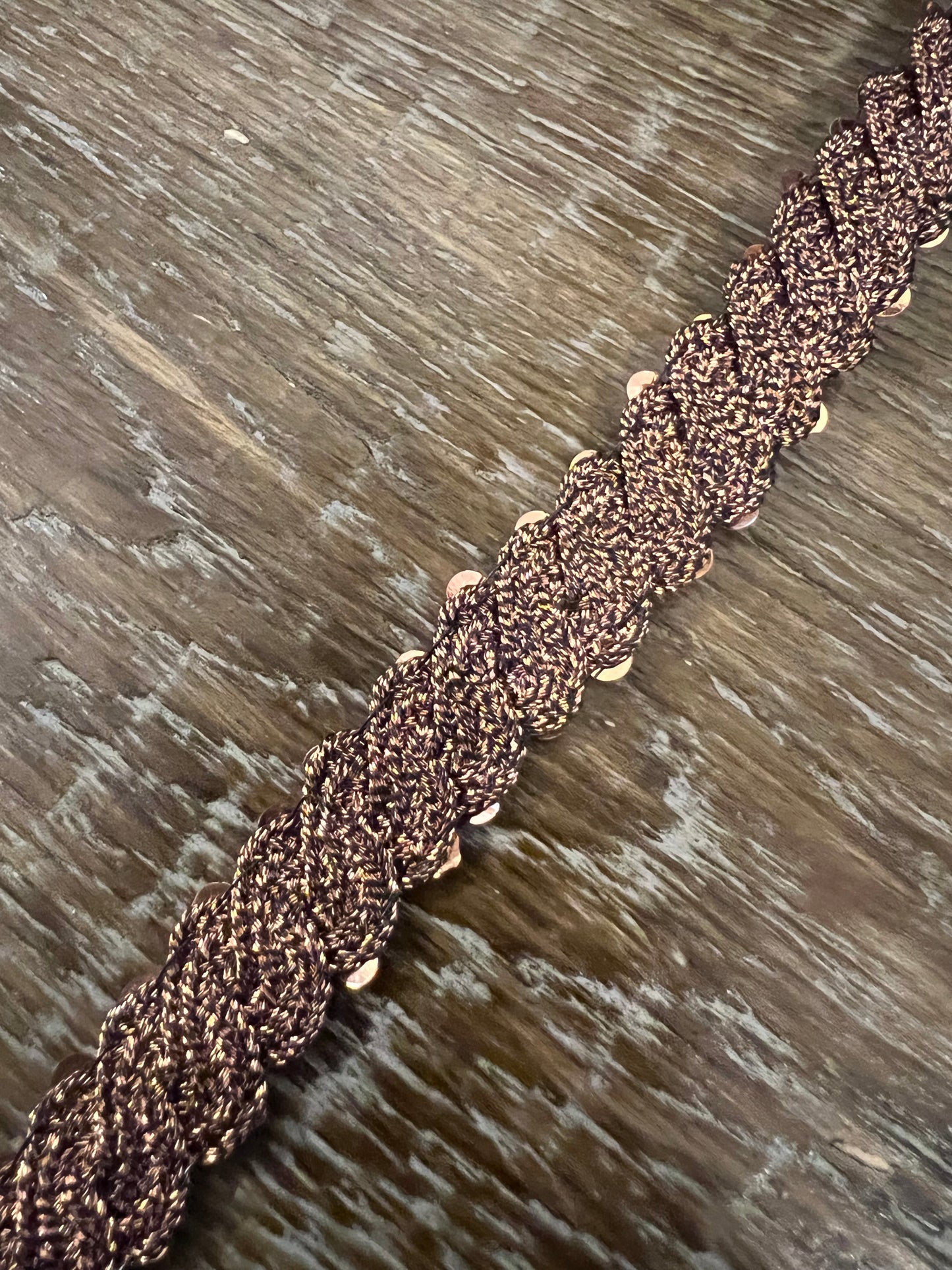12mm Bronze Sequin Rigid Tape