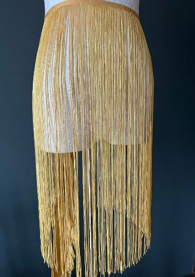 20" long fringe