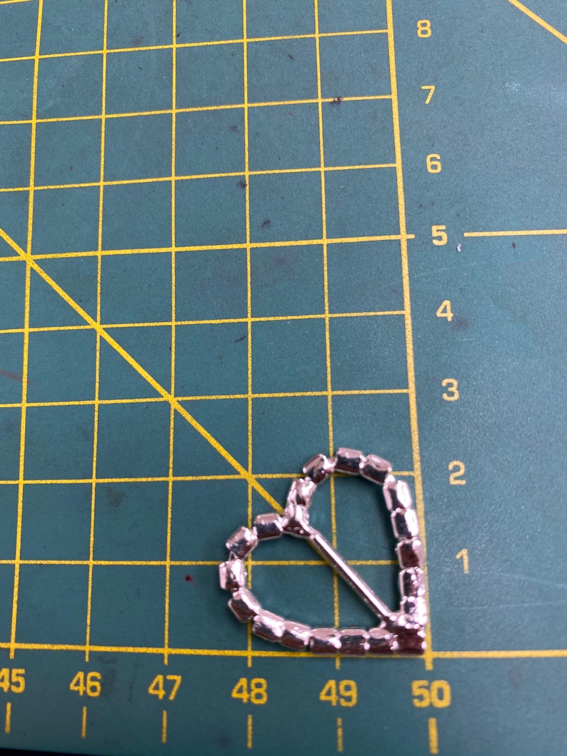 22mm Diamante Heart Buckle