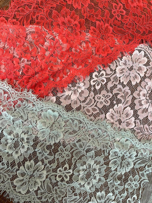 25cm Eyelash Lace, 3 Colours