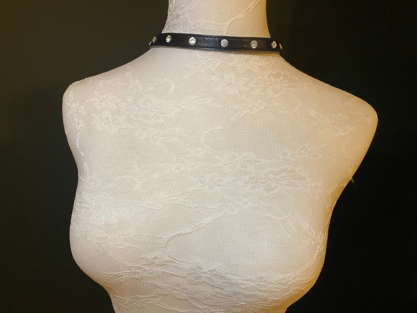 Diamanté on Faux Leather