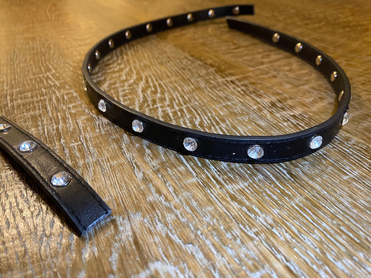 Diamanté on Faux Leather
