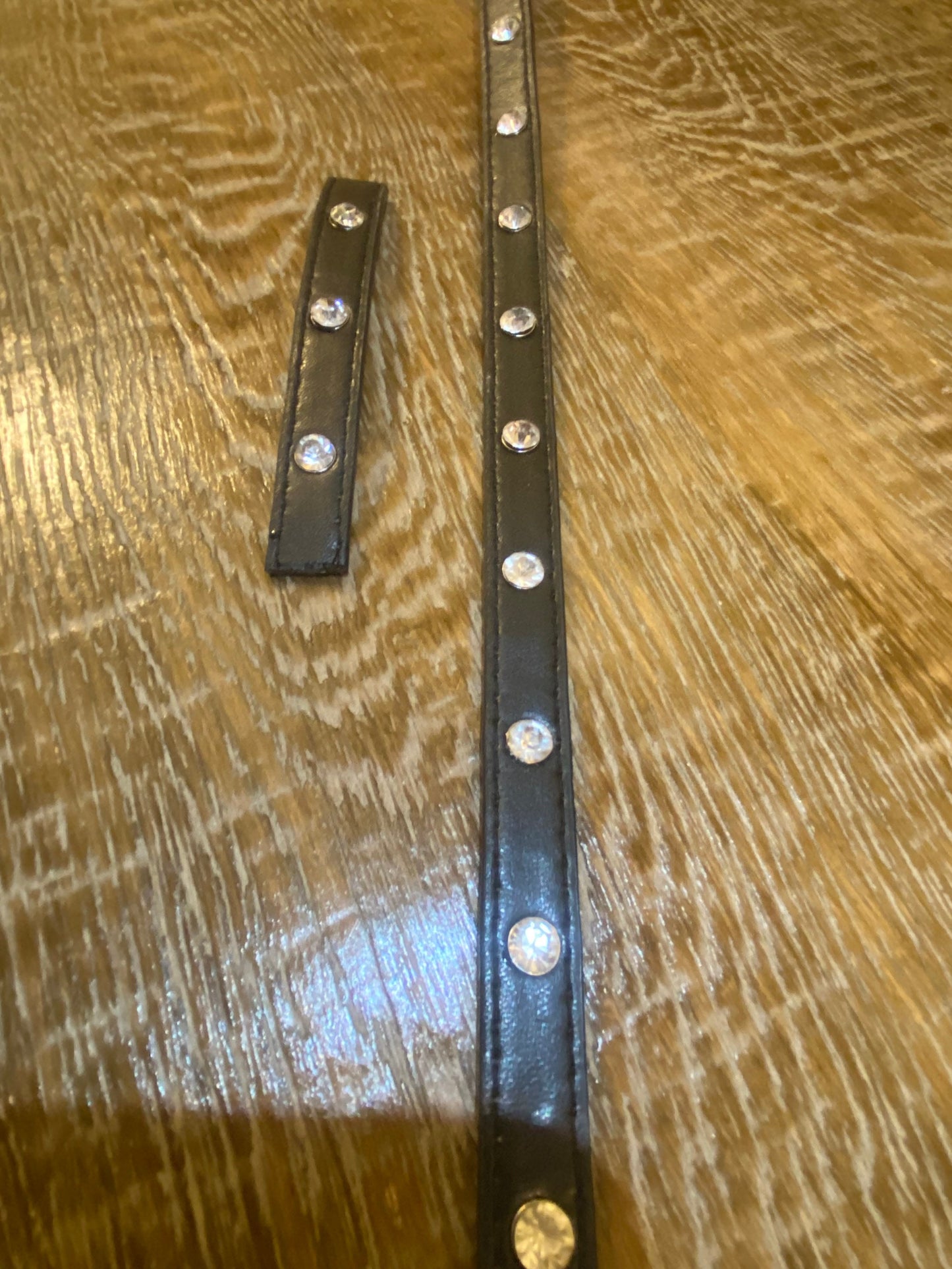Diamanté on Faux Leather