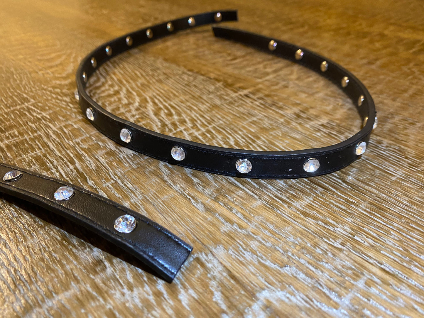 Diamanté on Faux Leather