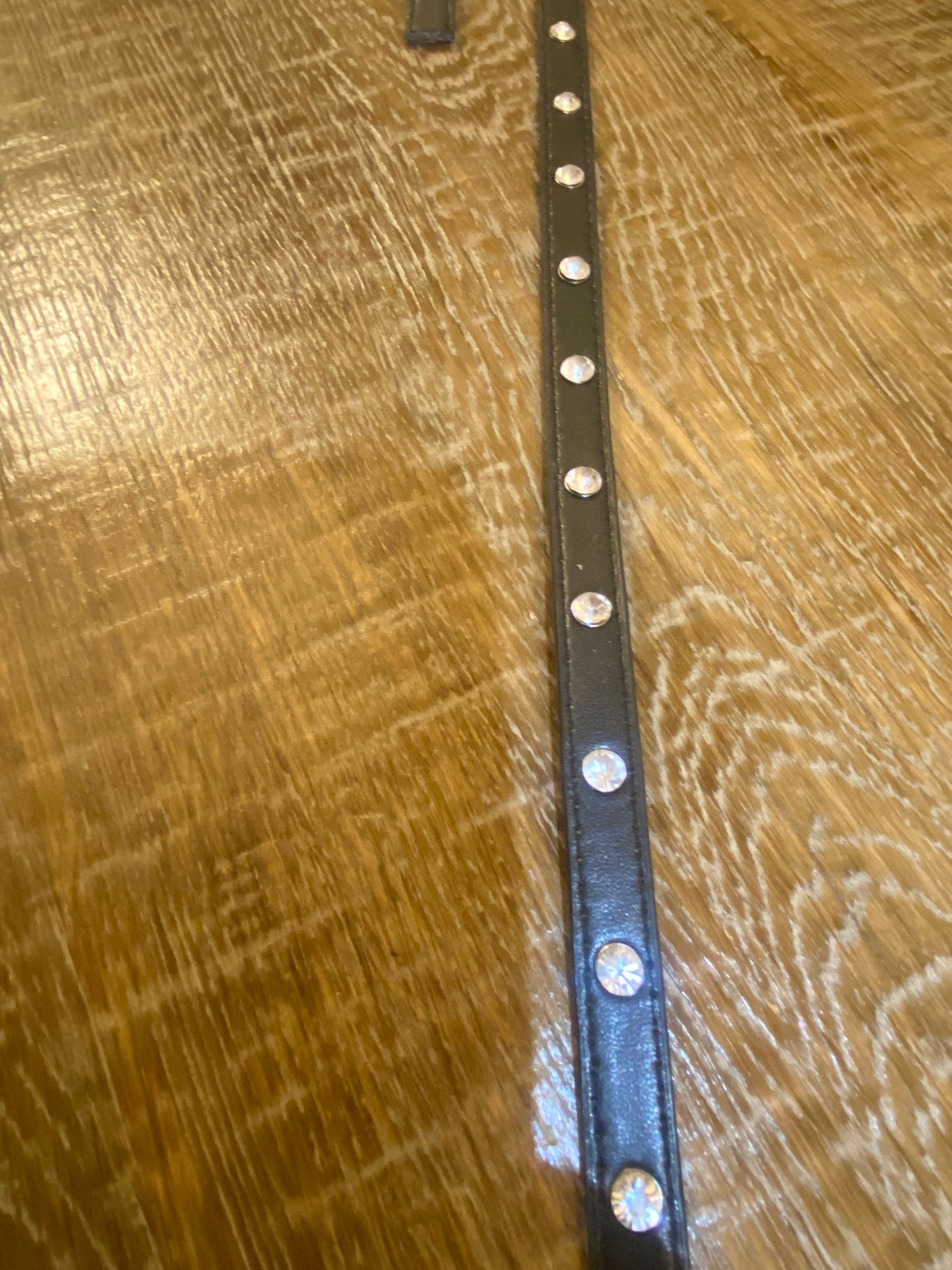 Diamanté on Faux Leather