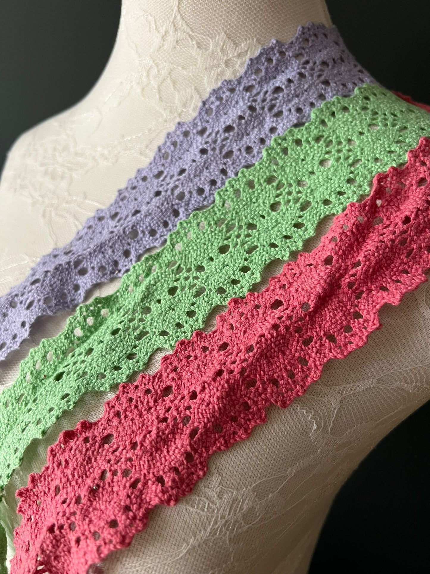 4.5mm Cotton Lace, 3 Colours