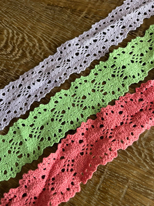 4.5mm Cotton Lace, 3 Colours