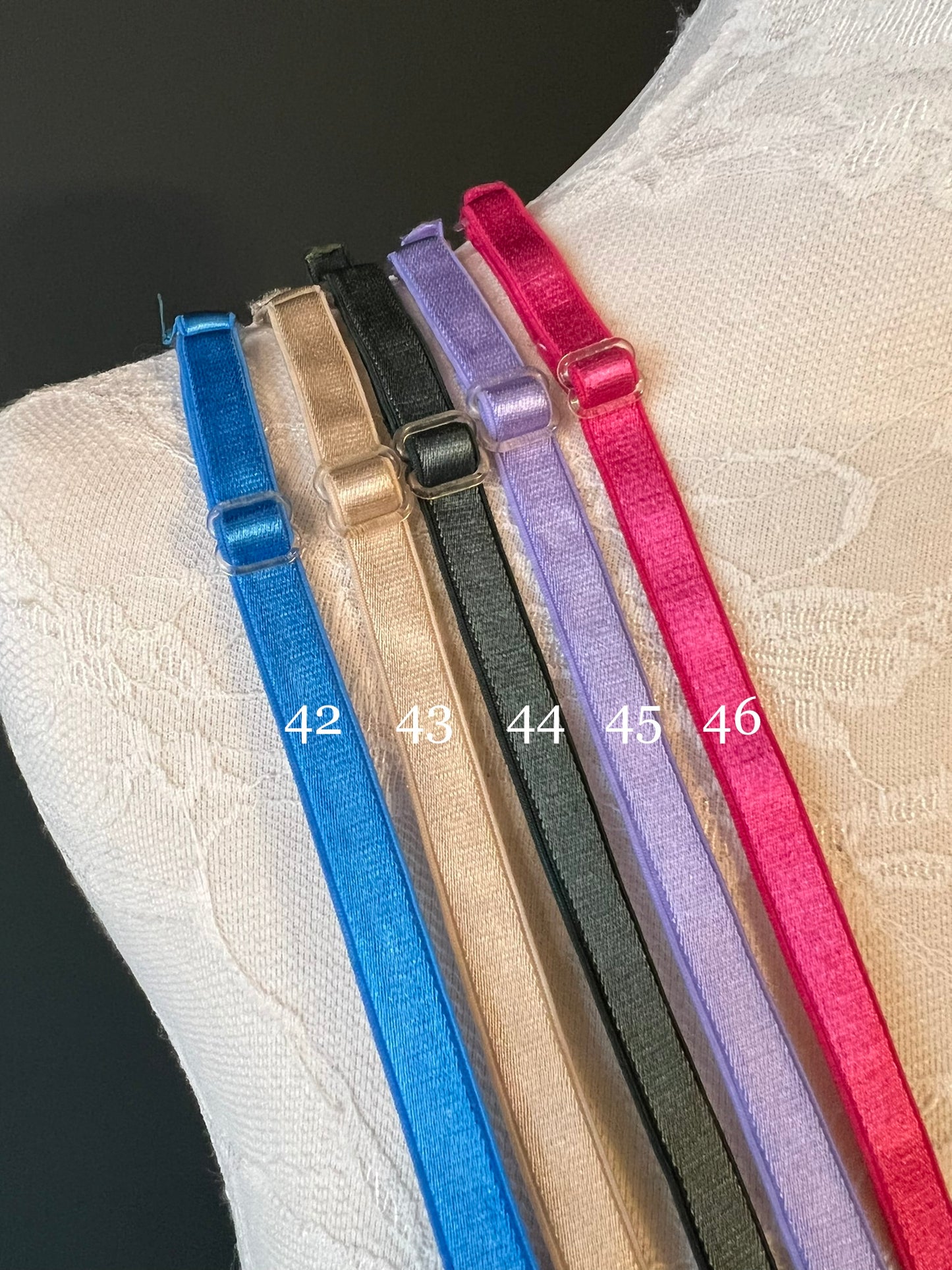 10mm Adjustable Bra Straps 44 Colour Options