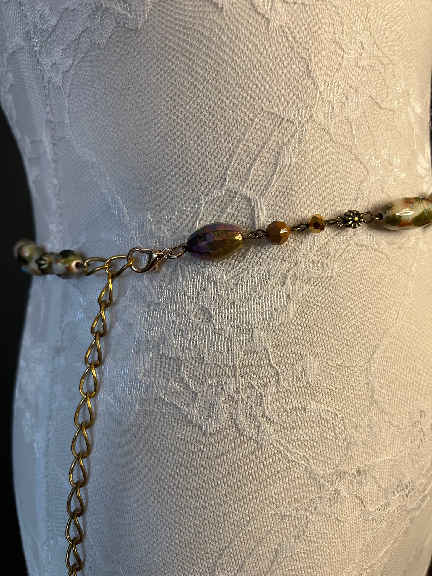 X-Long Belt Marble Beads Belt