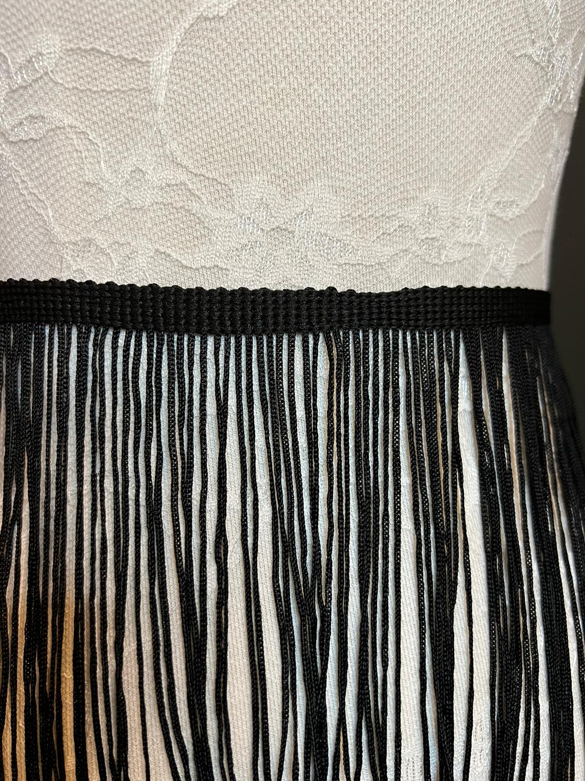 Fringe Trimming, 30cm Wide (12” Wide) Black Fringe