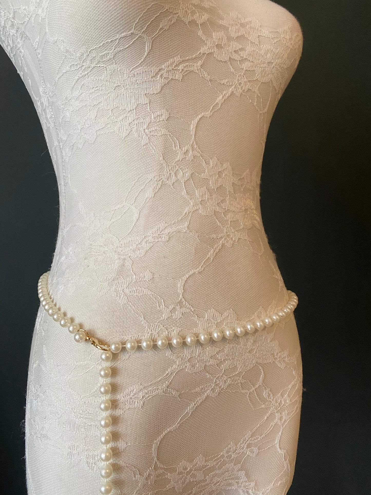 Pearl Belt, Full Length Pearl Belt, UK sizes 18”-50” Cream Pearl Belt, Swimwear, Dresses, Top, Accessory, Fashion, FAN Design
