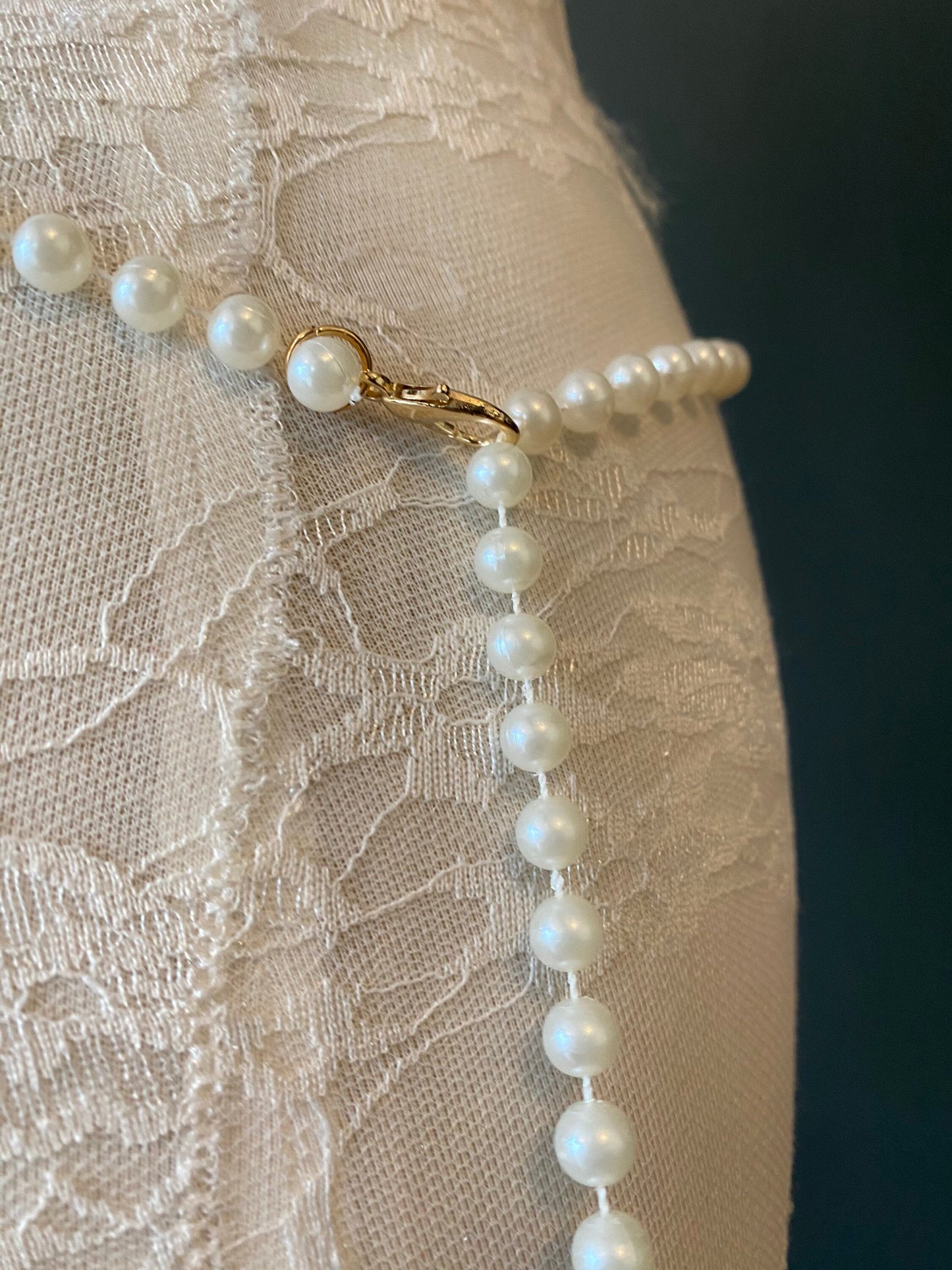 Pearl Belt, Full Length Pearl Belt, UK sizes 18”-50” Cream Pearl Belt, Swimwear, Dresses, Top, Accessory, Fashion, FAN Design