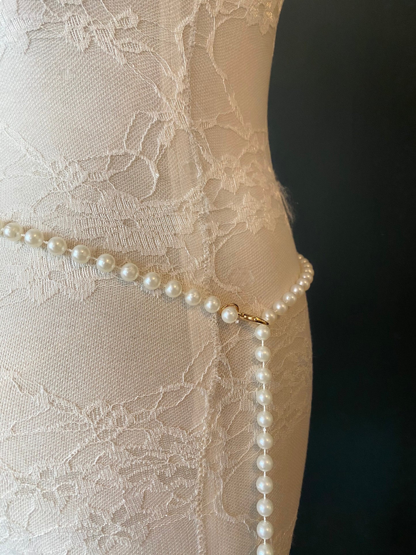 Pearl Belt, Full Length Pearl Belt, UK sizes 18”-50” Cream Pearl Belt, Swimwear, Dresses, Top, Accessory, Fashion, FAN Design