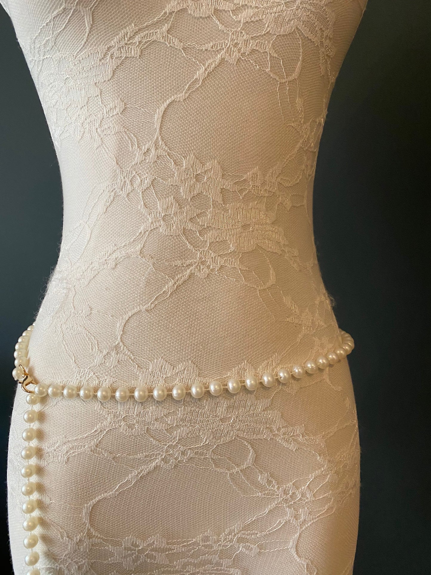 Pearl Belt, Full Length Pearl Belt, UK sizes 18”-50” Cream Pearl Belt, Swimwear, Dresses, Top, Accessory, Fashion, FAN Design