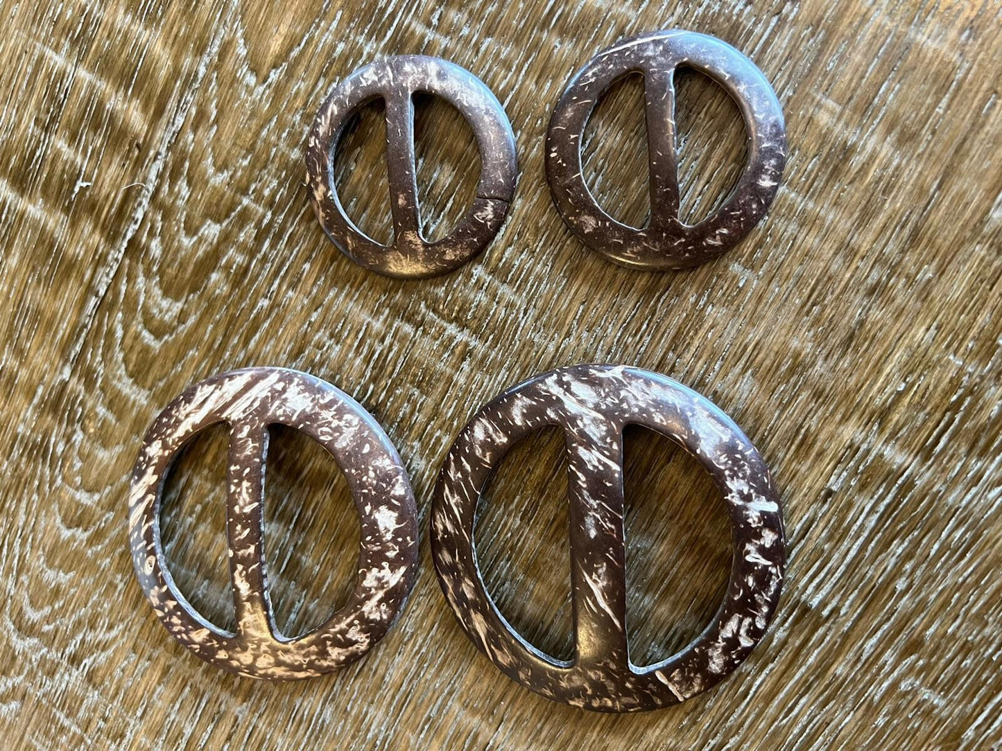 Boho Coconut Buckle, Natural Cinch Buckle (70mm, 45mm)