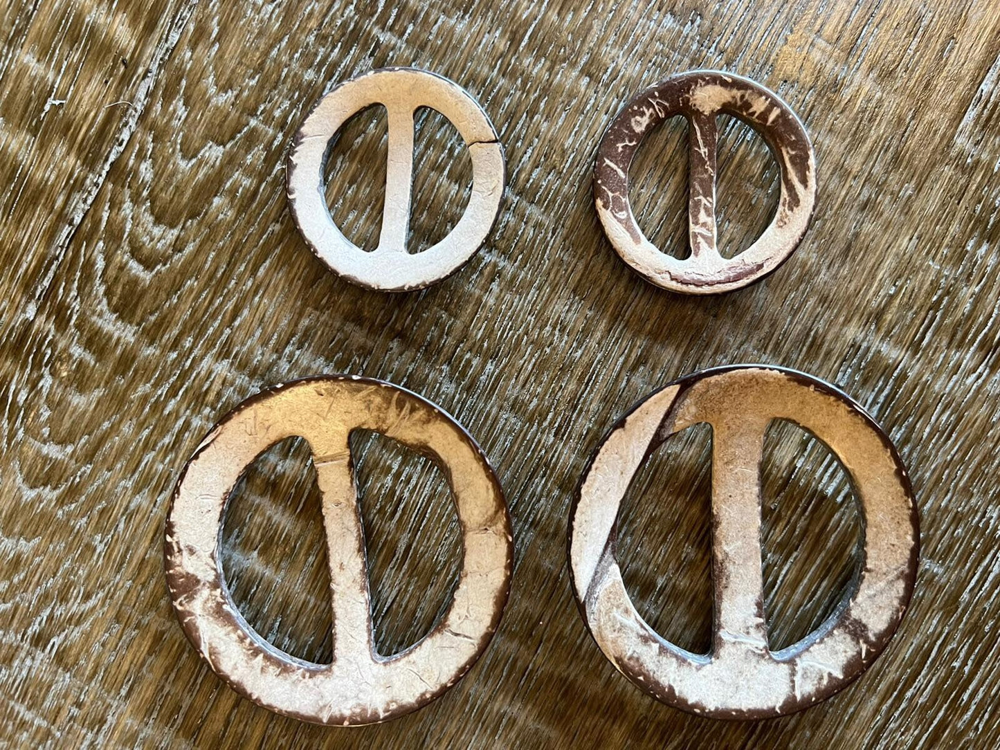 Boho Coconut Buckle, Natural Cinch Buckle (70mm, 45mm)