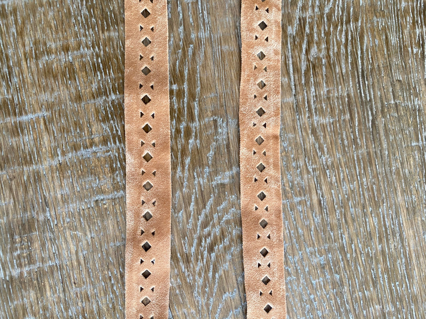 Tan Faux Suede Laser Cut Tape, 2cm Wide