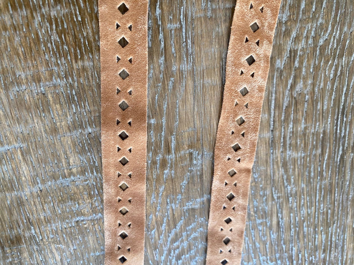 Tan Faux Suede Laser Cut Tape, 2cm Wide