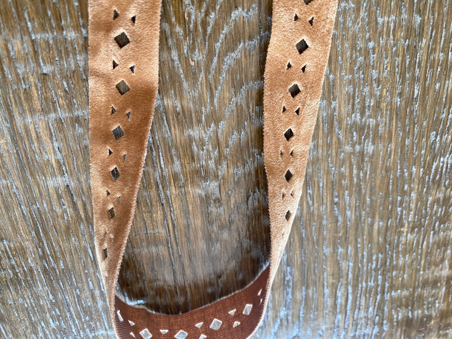 Tan Faux Suede Laser Cut Tape, 2cm Wide