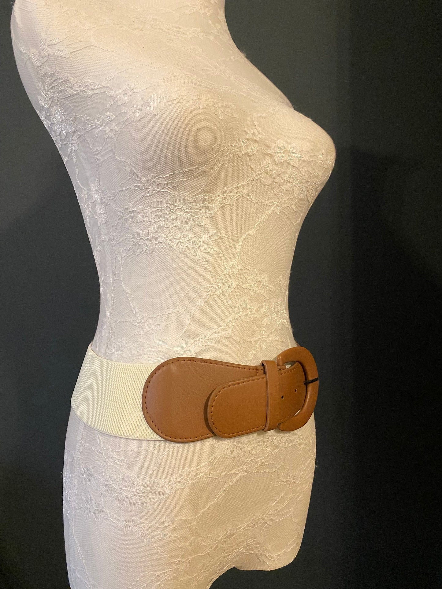 Tan Brown Elasticated Belt, UK 6-12