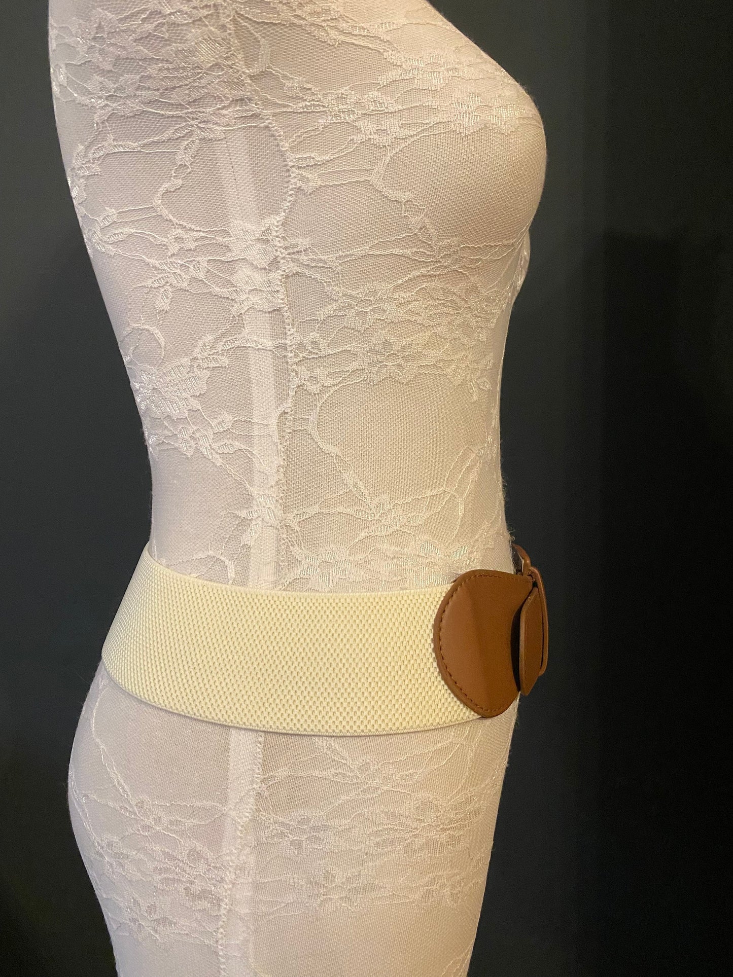 Tan Brown Elasticated Belt, UK 6-12