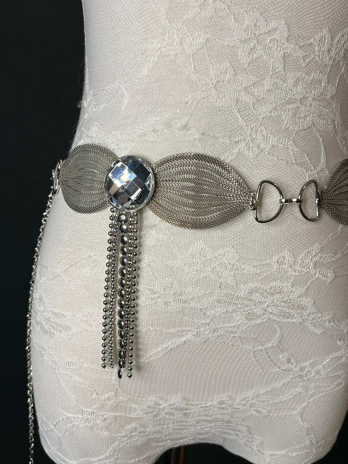X-long Chain Belt, Rhinestone Chain Belt, Fashion Belt, Fashion Accessory, Size 18”-60”, Plus Size, Elegabt Belt