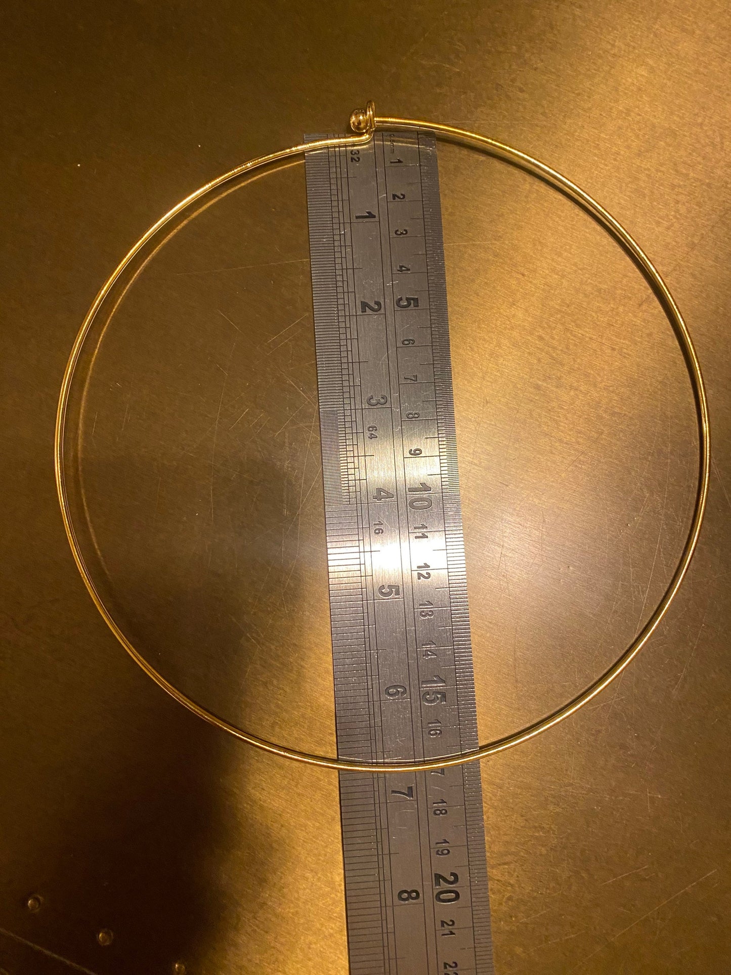 Gold Metal Neck Wire Choker (6.8")