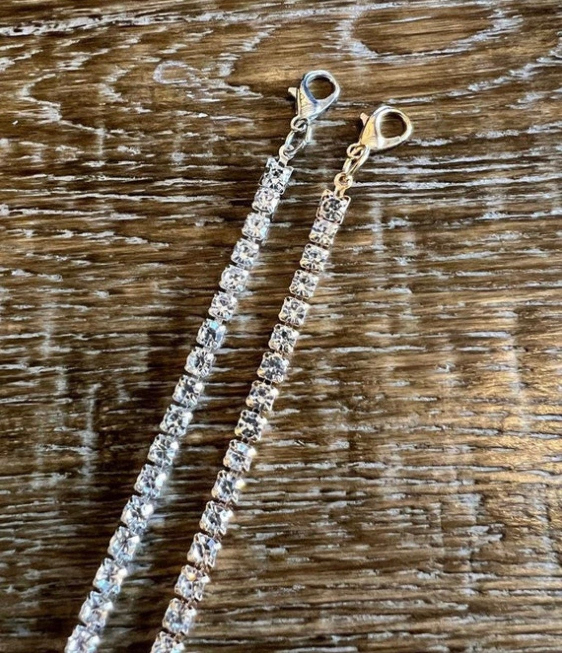 Diamanté Strap, Rhinestone Strap, Silver chain strap, 29cm (11.5”) Long, Rhinestone Strap, Bra Strap, Replacment Strap, Gold, Silver, Bags