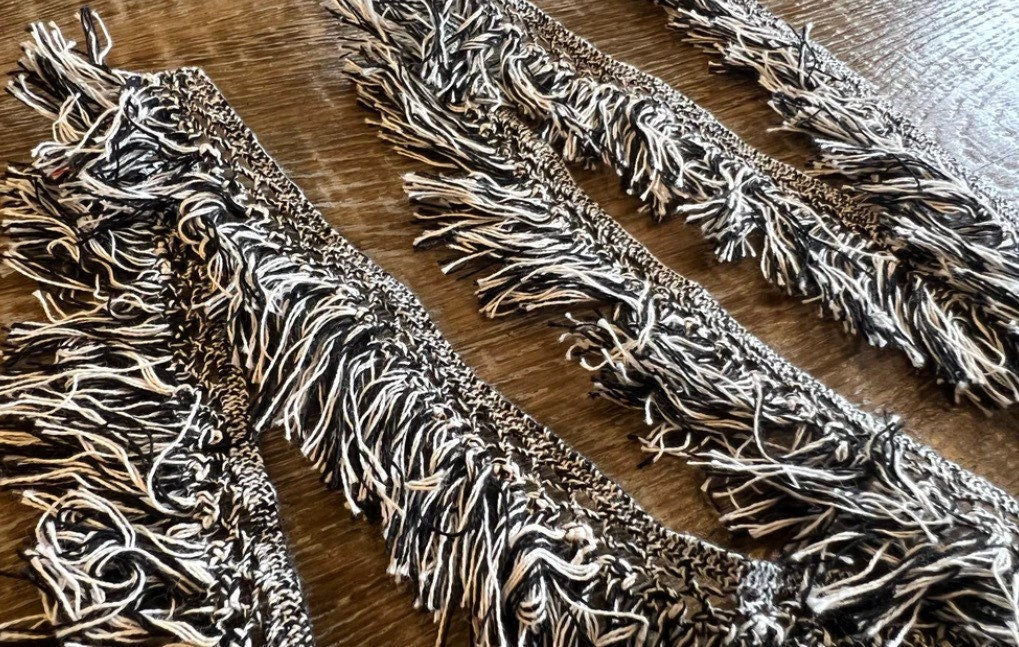 Monochrome Fringe Tape, 40mm Wide Soft Fringe