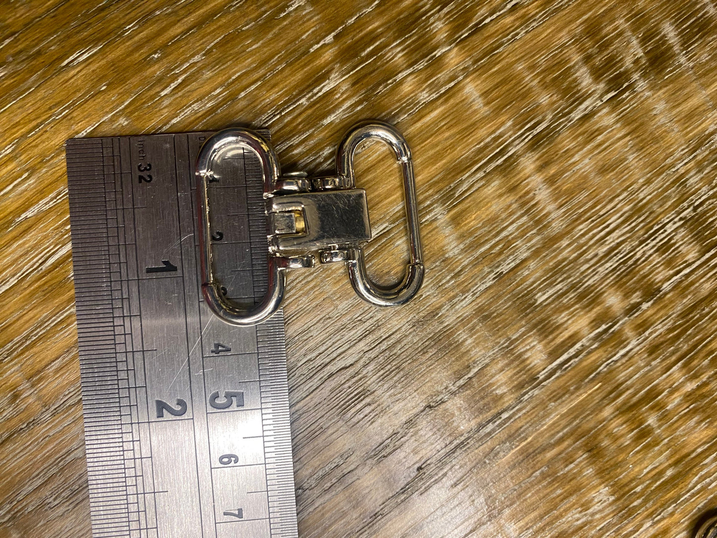 Metal Two Part Buckle, 4cm x 3.5cm, Silver