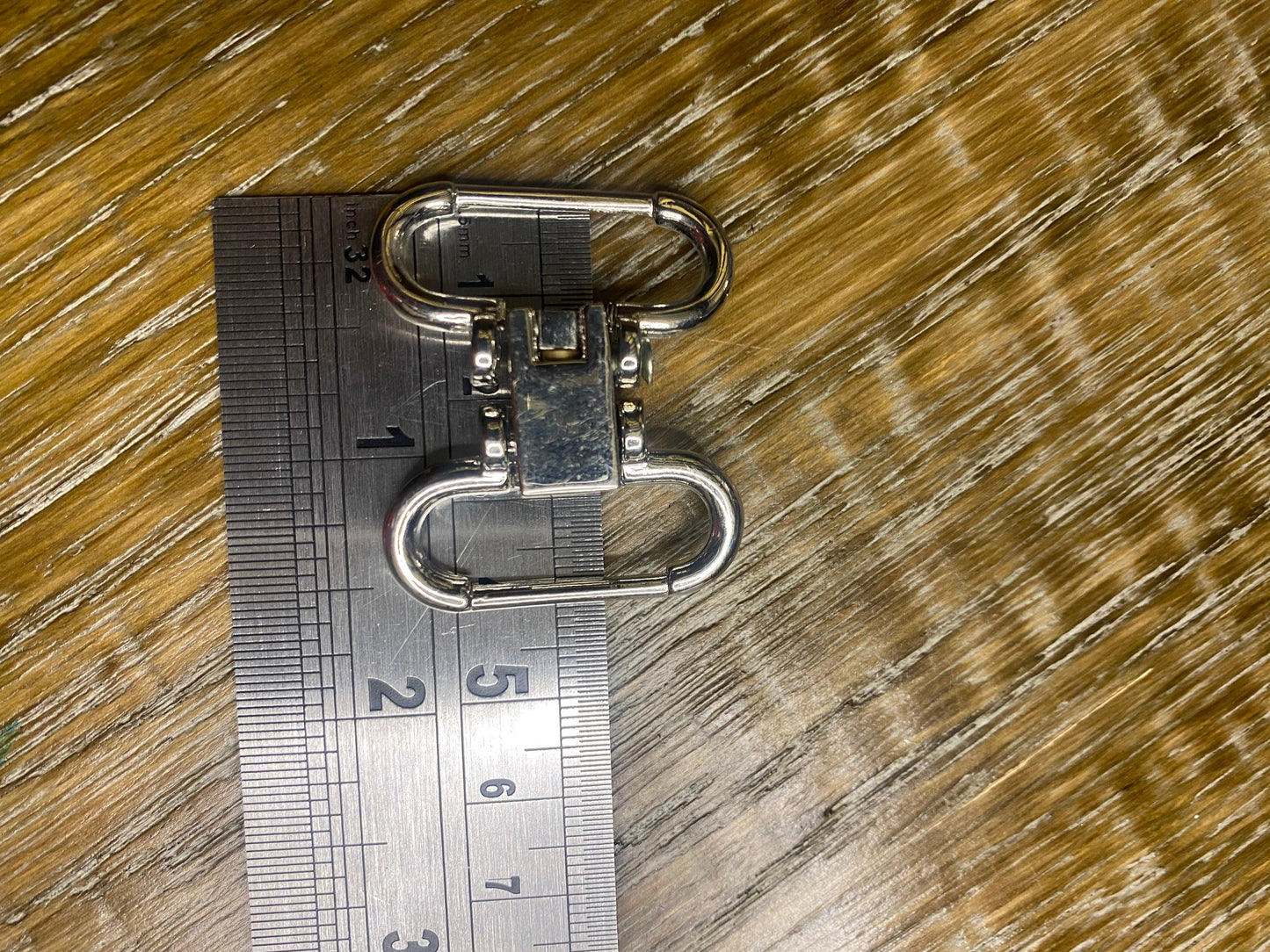 Metal Two Part Buckle, 4cm x 3.5cm, Silver