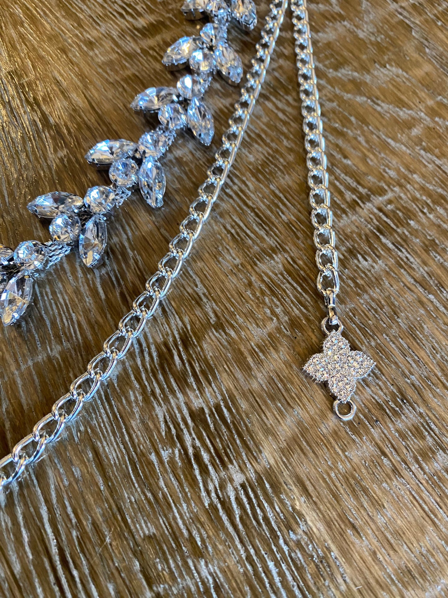 Jeans Chain, Punk Chain, Fashion Jeans Chain, Silver Jeans Chain, Diamanté Jeans Chain, Two row chains, Gift