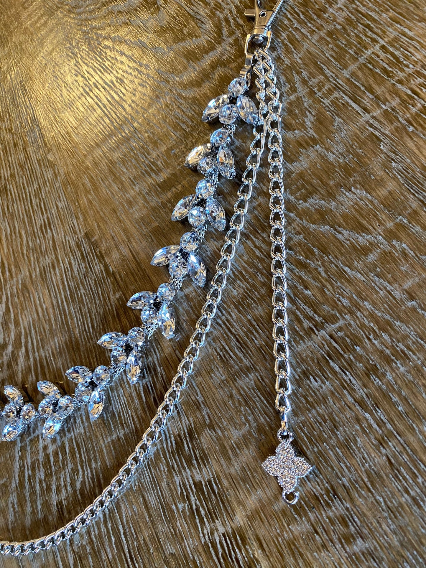 Jeans Chain, Punk Chain, Fashion Jeans Chain, Silver Jeans Chain, Diamanté Jeans Chain, Two row chains, Gift
