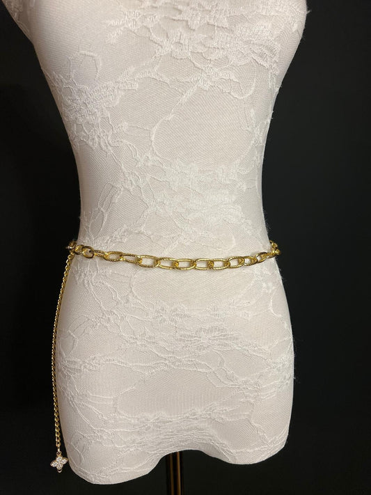 X-long Chain Belt, Gold Chain Belt, Fashion Belt, Fashion Accessory, UK sizes 4-34