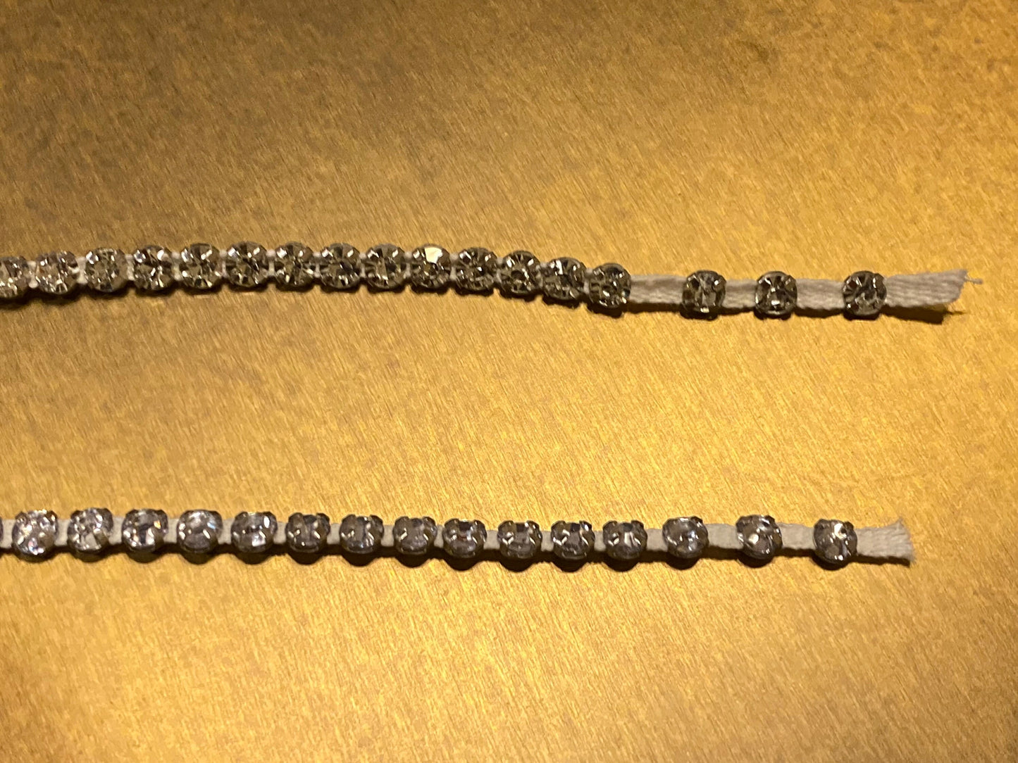 Diamante Rhinestone Trim on Cord, Sew-On Crystals