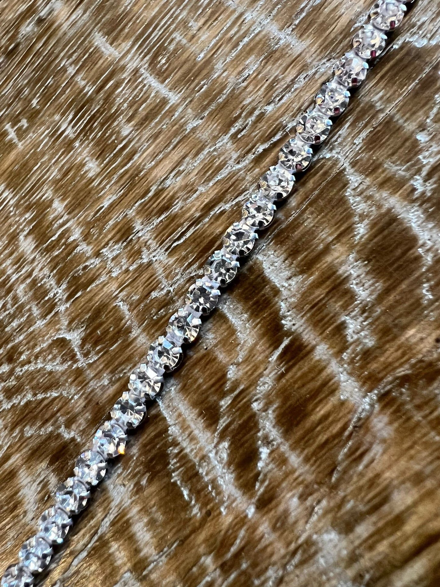 Diamante Rhinestone Trim on Cord, Sew-On Crystals