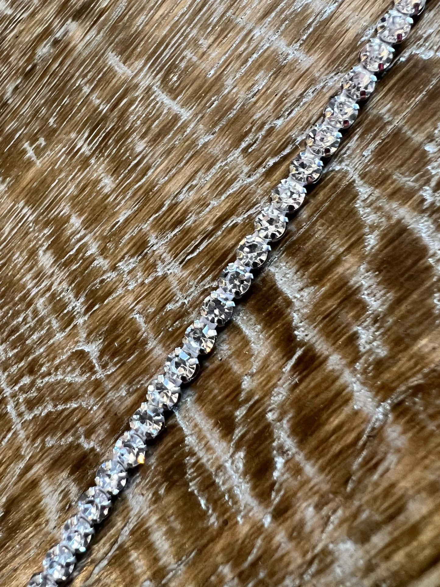 Diamante Rhinestone Trim on Cord, Sew-On Crystals