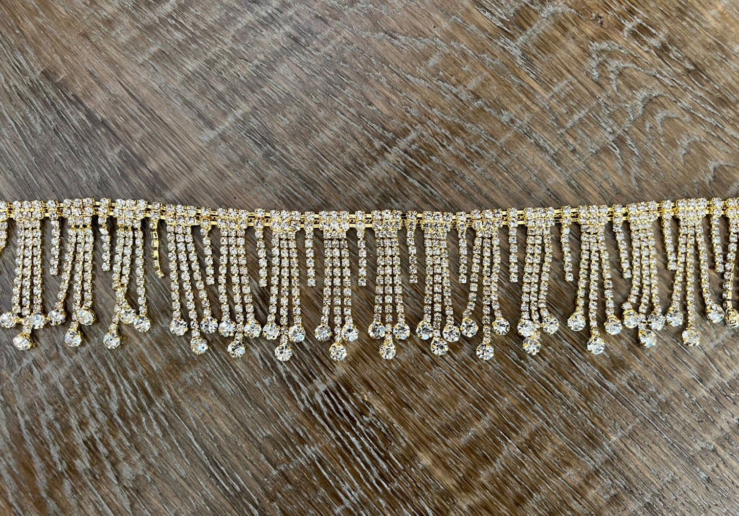 Diamanté Trim, 4.8cm Wide Rhinestone Fringe