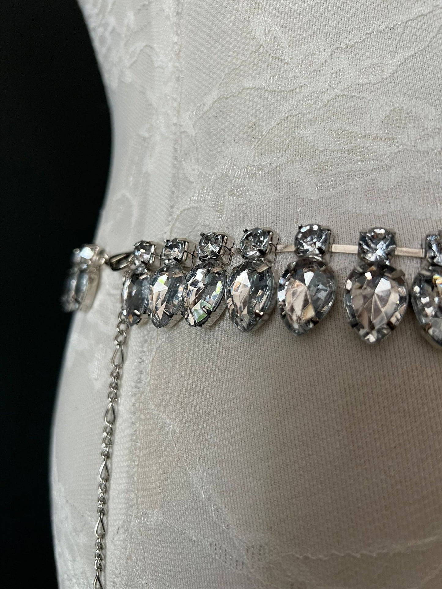 X-Long Jewel Belt, Fashion Belt, X-Long, Silver Belt, Jewel Belts, Teen Sizes, Plus sizes, 18”-60” Chain Belt, Accessory, Diamanté