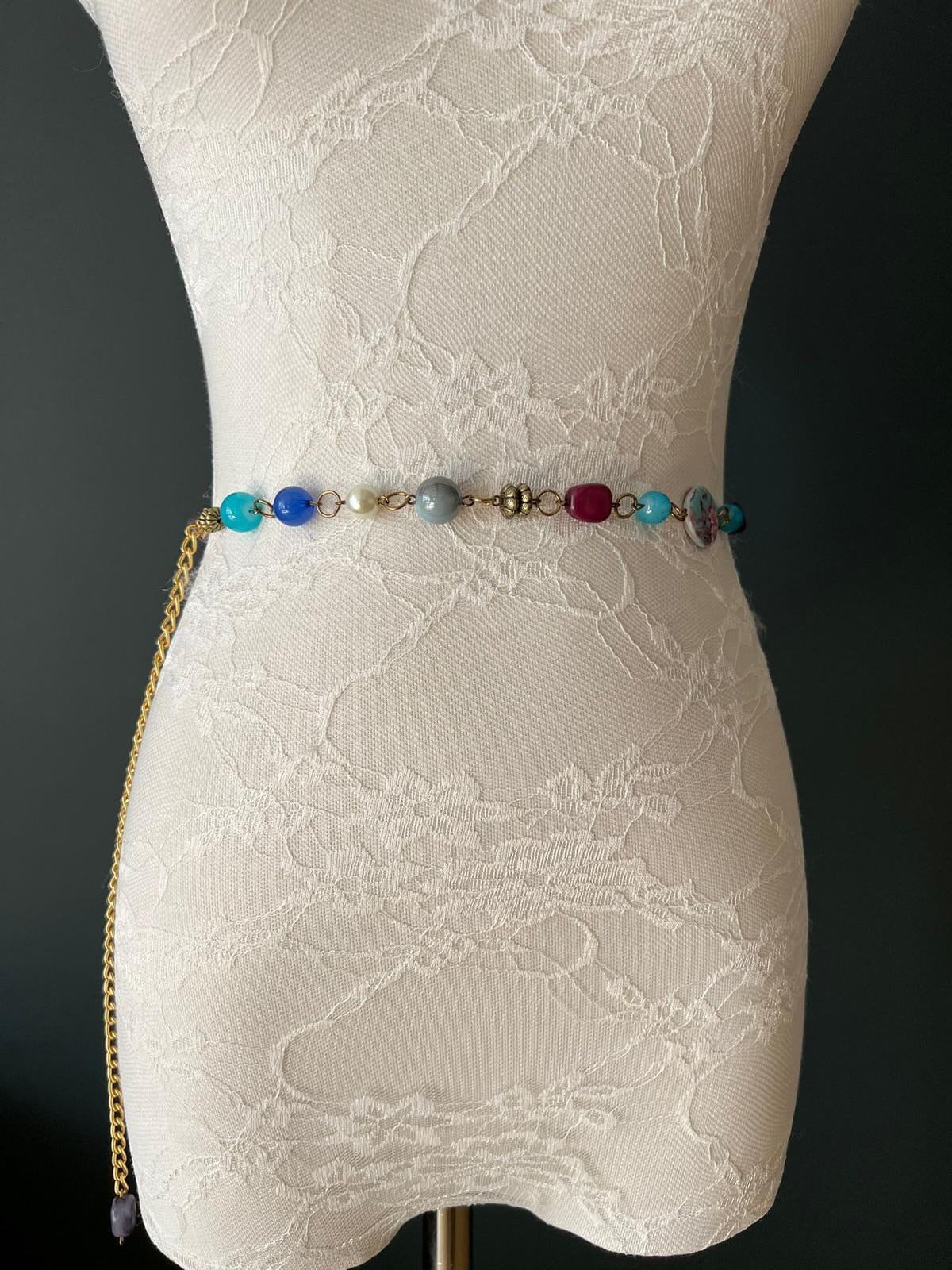 X-long Chain Belt, Blue Chain Belt, Teen Size, Plus Size, Prom, Belt Accessory, Bridesmaid, Fashionable Belts, Fashion belt, Summer belt