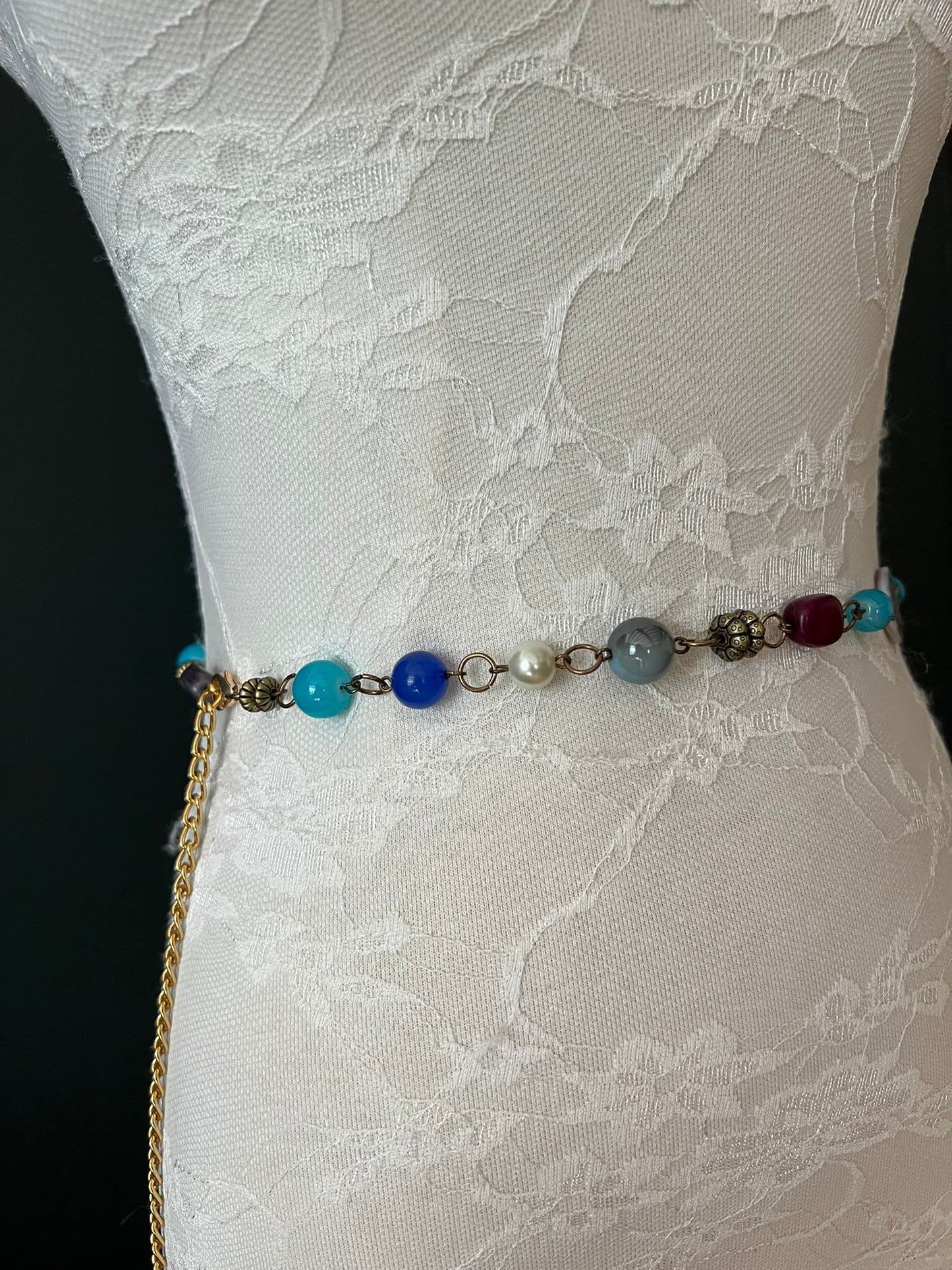 X-long Chain Belt, Blue Chain Belt, Teen Size, Plus Size, Prom, Belt Accessory, Bridesmaid, Fashionable Belts, Fashion belt, Summer belt